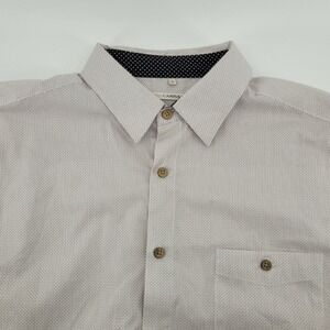 Moda Campia Moda Large Short Sleeve Button Up Shirt‎ 100% Cotton Geometric Print
